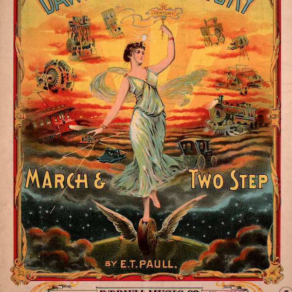 Dawn of the Century March & Two Step by A. Hoen & Co., lithographers, E. T. Paull, composer, Image 1.