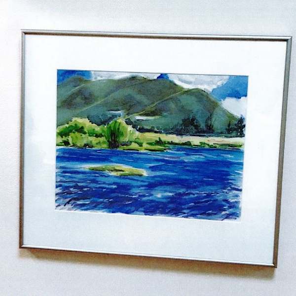 Landscape of Moutains and Lake by Nancy Clark, Image 1.