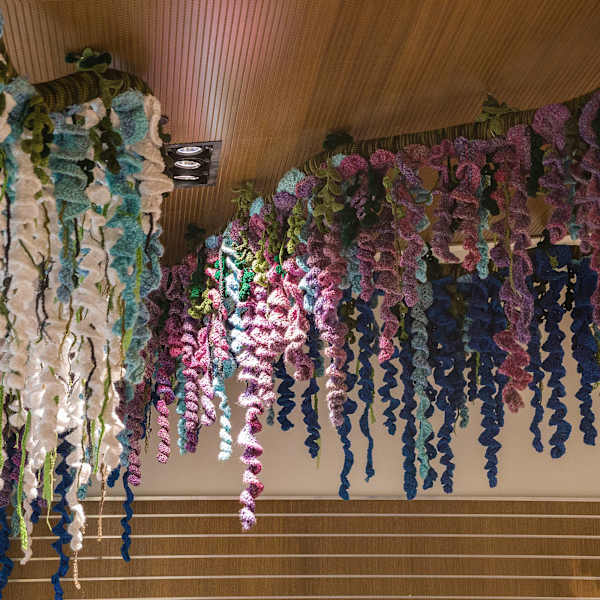 Hyperbolic Crochet Wisteria by Barbara Streeter, Image 1.