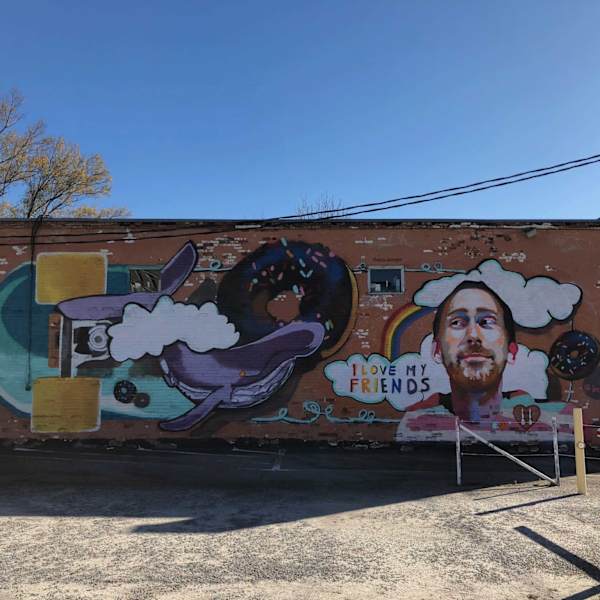 Aaron Graves Tribute Mural by Lauren Andreu Claude Gilbert, Image 1.