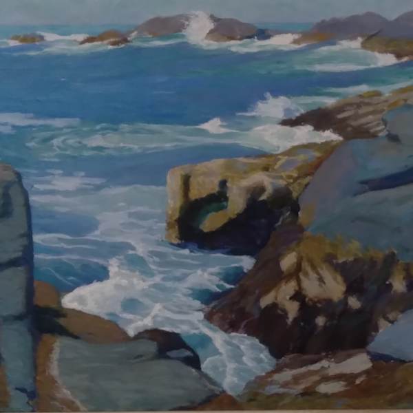 Rocks & Waves at Monhegan Island by Helen E. Moseley, Image 3.