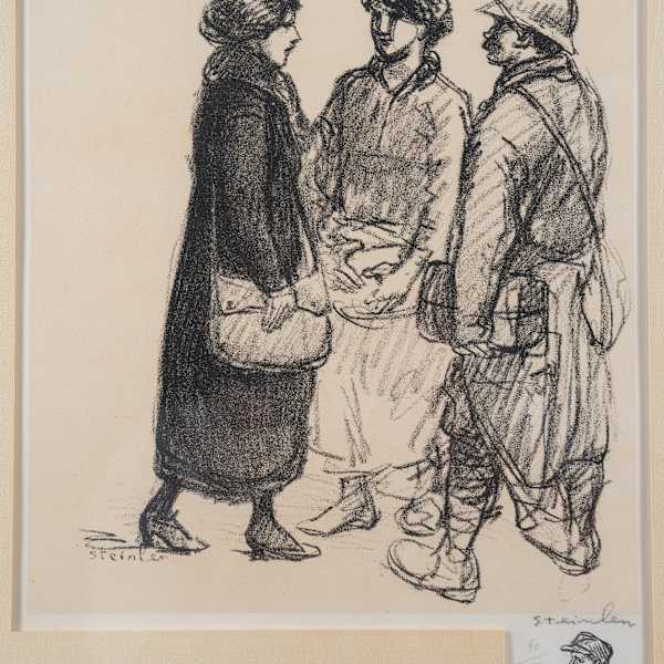 Two Women and a Man by Theophile Alexandre Steinlen, Image 3.