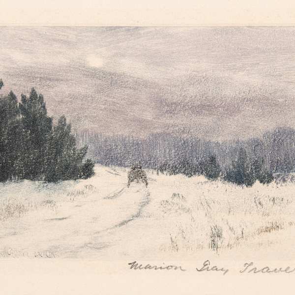 Sleigh on a Snow-Covered Field by Marion Gray Traver, Image 1.