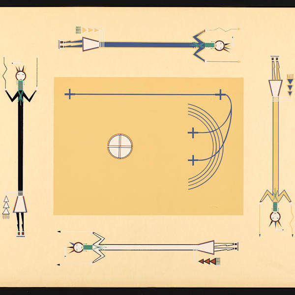 XVIII from Where the Two Came to Their Father: Navajo War Ceremonial (portfolio) by Maud Oakes, Jeff King, Image 1.