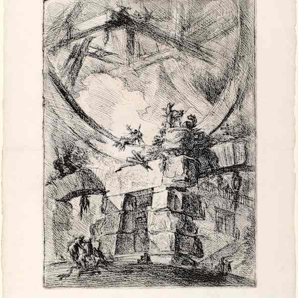 The Giant Wheel, from the series Carceri (first published as 14 plates... by Giovanni Battista Piranesi, Image 1.