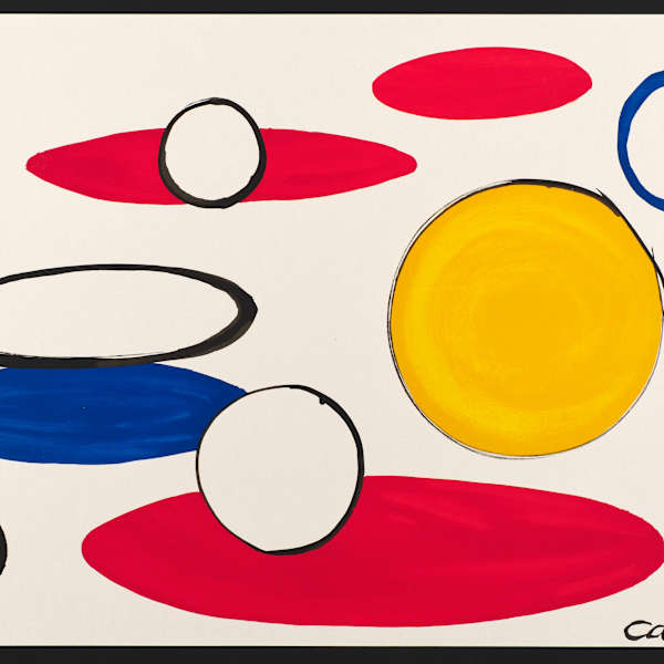 Yellow Moon Surrounded by Planets (from Our Unfinished Revolution) by Alexander Calder, Image 1.