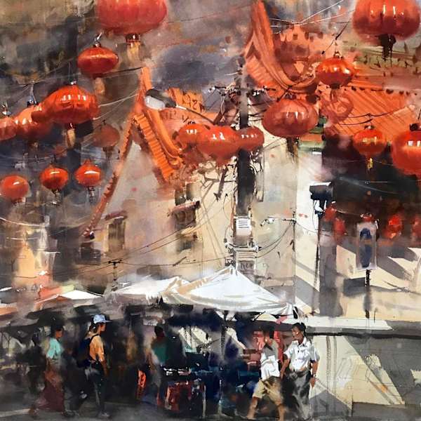 China Town, Rangoon 2021 by Myint Naing, Image 1.