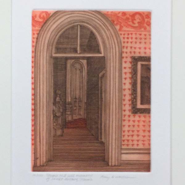 Terrace Hill w/Engraving of Sankt; Gottard,Mainz; 11/25 by Amy Worthen, Image 1.
