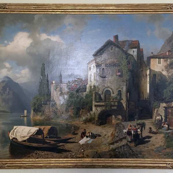 Varenna on Lake Como by August Wilhelm Leu, Image 1.