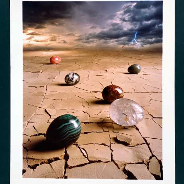 Title unknown (stone spheres in desert) by Willi Langbein, Image 1.