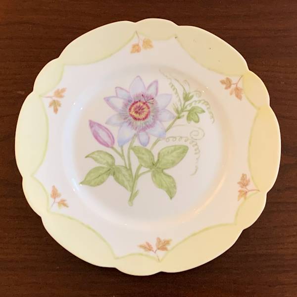 Painted Plate, Floral by Clarissa Tucker Tracy, Image 1.