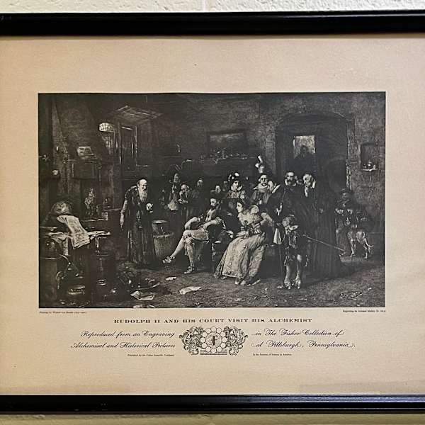 Rudolph II and His Court Visit His Alchemist (reproduction) by Wenzel von Brozik, Image 2.