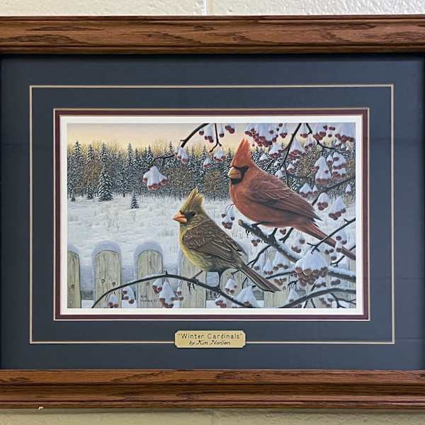 Winter Cardinals (reproduction) by Kim Norlien, Image 1.