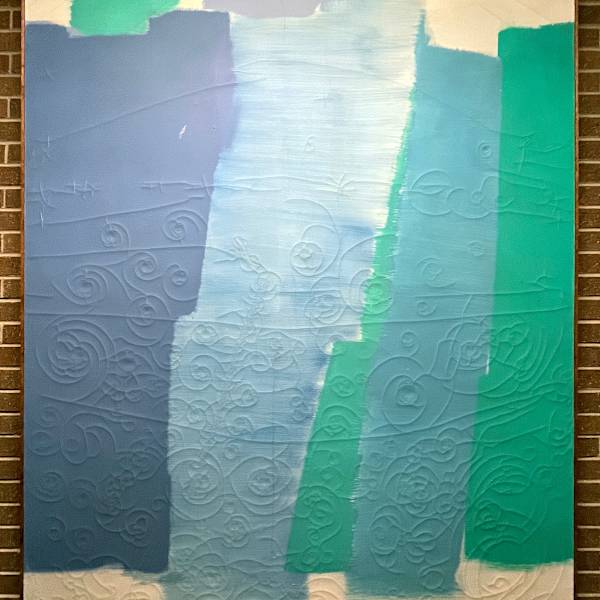 Blue, Green and Form by Carl Holty, Image 2.