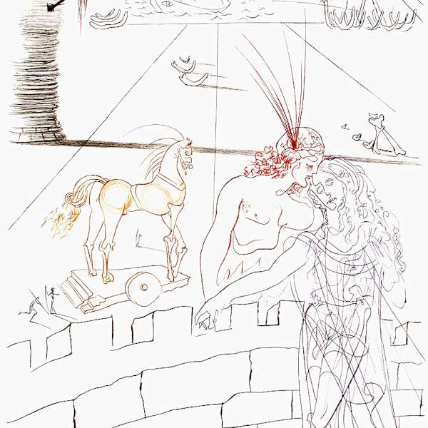 Helen of Troy and Paris by Salvador Dali, Image 1.