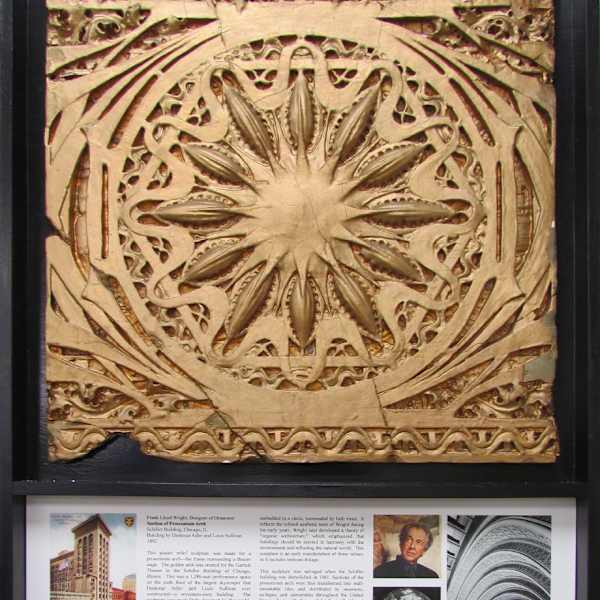 Section of Proscenium Arch, from former Schiller Building by Frank Lloyd Wright, Louis Sullivan, Image 1.