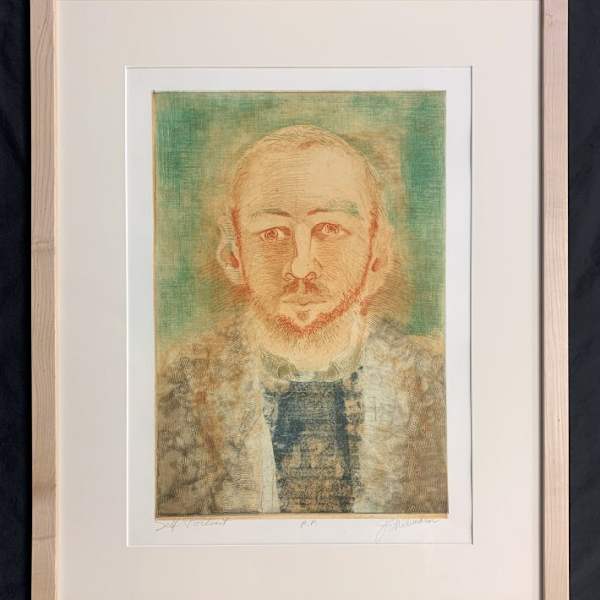 Self Portrait by J E (?) Mellinann, Image 1.
