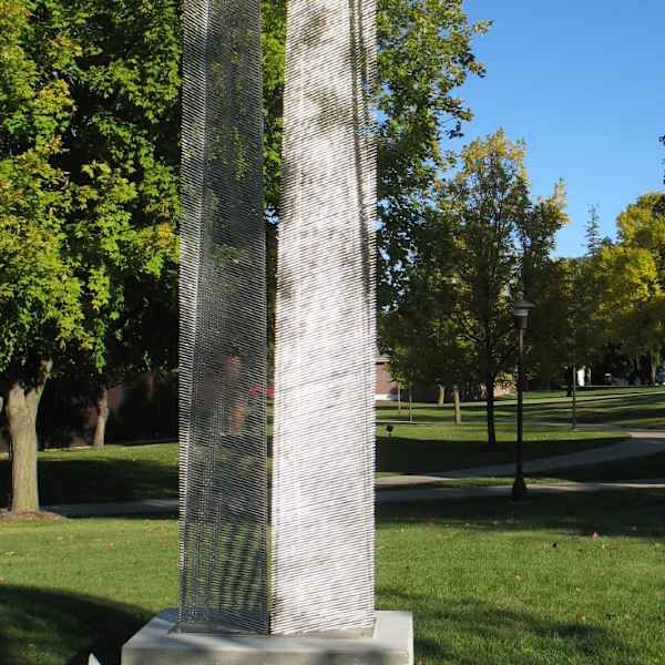 Twin Obelisk: "Learning is Wealth None Can Destroy, Nothing Else Gives Genuine Joy" Thirukkural 2... by Gene J. Kain, Image 1.
