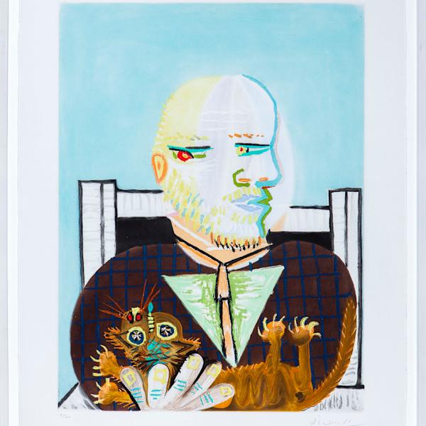 Vollard et son chat / Portrait of Ambroise Vollard with His Cat by Pablo Picasso, Image 2.