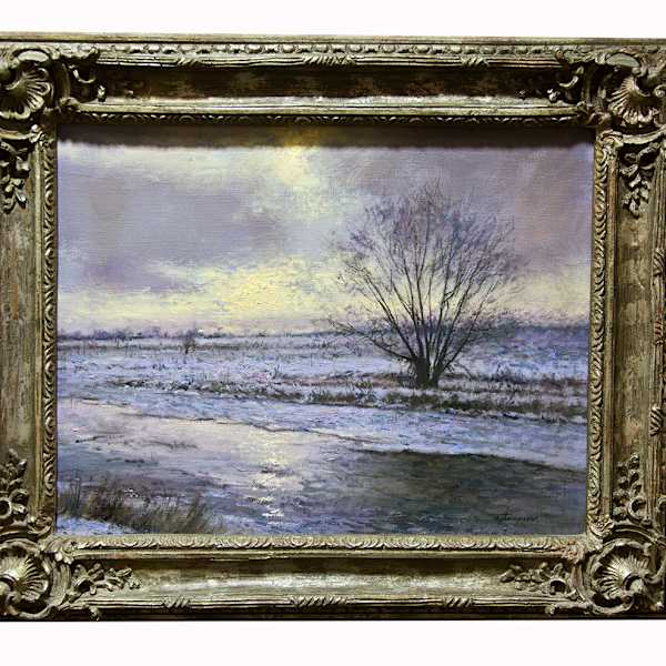 Winter field landscape by Richard Earl Thompson, Image 1.