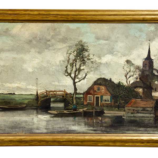 Lake in Holland by Cornelis de Bruin, Image 1.