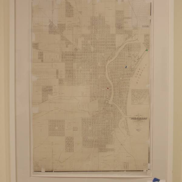 Reproduction of Map of Milwaukee by Increase Allen Lapham, Image 1.