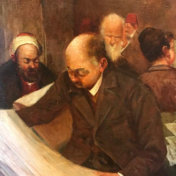 Man Reading Paper by N. Scotti, Image 1.