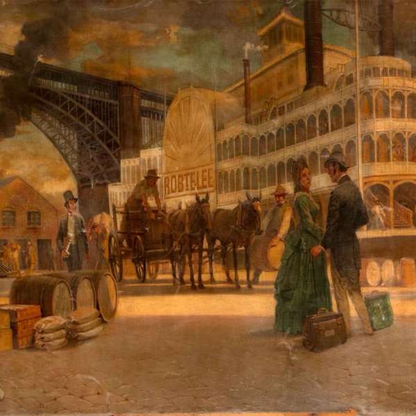 Eads Bridge Mural by Szanto and Karoly, Image 1.