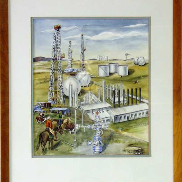 Texas Ranch with Rigs by Eleanor Harwell Roberson , Image 1.