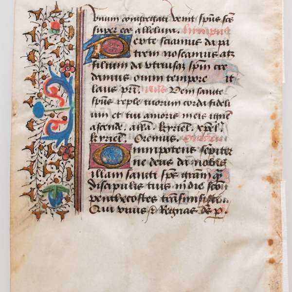 Leaf from a Book of Hours by Manuscript, Image 1.