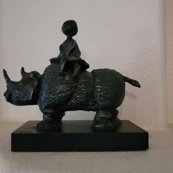 Girl on a Rhino by Graciela Rodo Boulanger, Image 1.