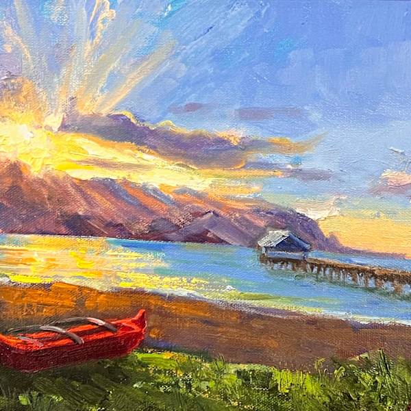 Crimson Canoe by Kyoko Ishigami, California Art League, Image 2.