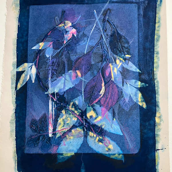Yellow Pink Blue Swirl 2 by Rhonda Burton, Image 1.
