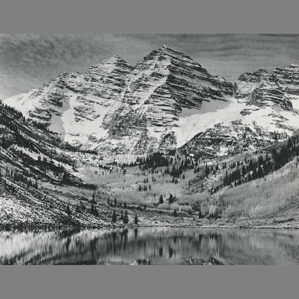 Maroon Bells, Aspen 1951 by Ansel Adams, Image 3.