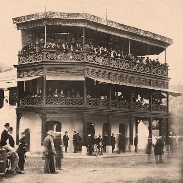 Happy Valley Grandstand 1869 by Felice Beato, Image 3.