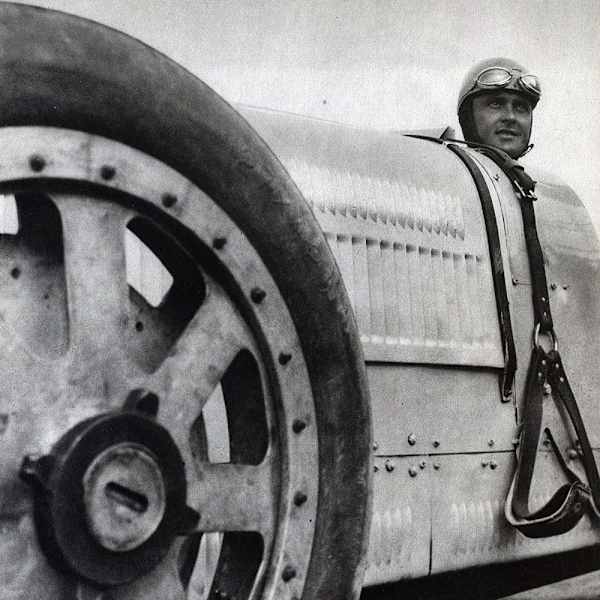 Louis Chiron in Bugatti by Maurice Tabard, Image 1.