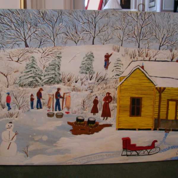 Grandpa Killing Hogs by Mary Greene, Image 1.