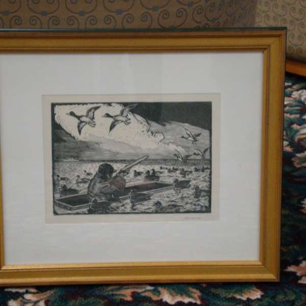 Duck Hunter in Boat by Arthur Schneider, Image 1.