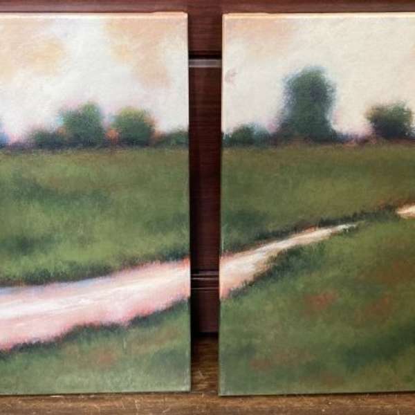 Green Diptych by Rita Vindedzis, Image 1.