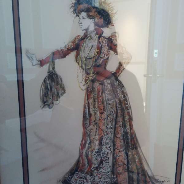 Costume Design for Barbara Steisand as 'Dolly Levi', Hello, Dolly by Irene Sharaff, Image 1.