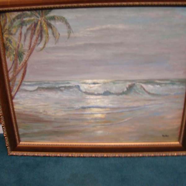 Tropical Beach by Moonlight by Max Kuehne, Image 1.
