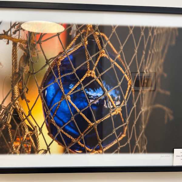 Glass Ball and Macrame by John Schell, Image 1.