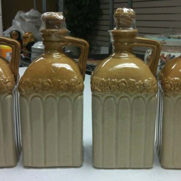 4 Spirit Bottles by Doulton, Image 1.