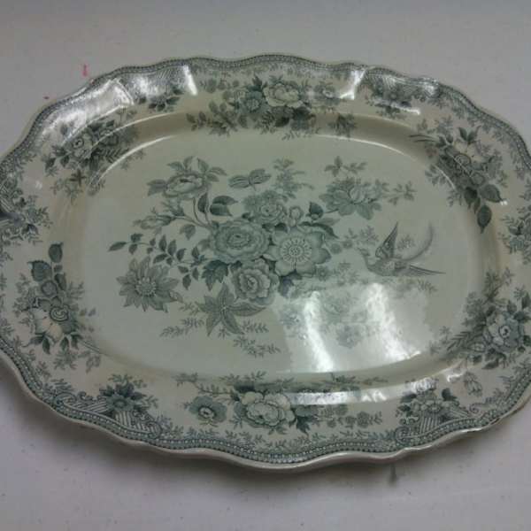 Blue and White Pattern with Asiatic Pheasants by TR&P, Image 1.