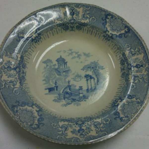 Blue and White Soup Plate by John Thomson, Image 1.