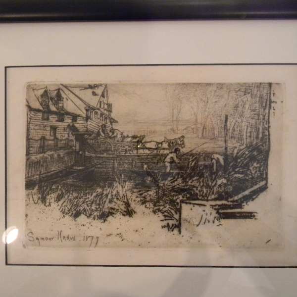 Wagon on a Bridge by Seymour Haden, Image 1.