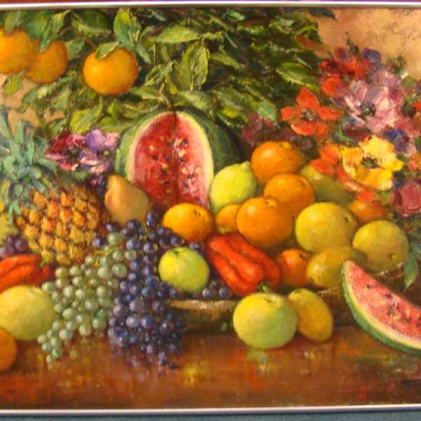 Untitled (Fruit and Flowers) by Edward Callam, Image 1.