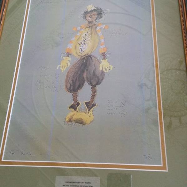 Costume Design for Michael Jackson as 'The Scarecrow', The Wiz by Tony Walton, Image 1.