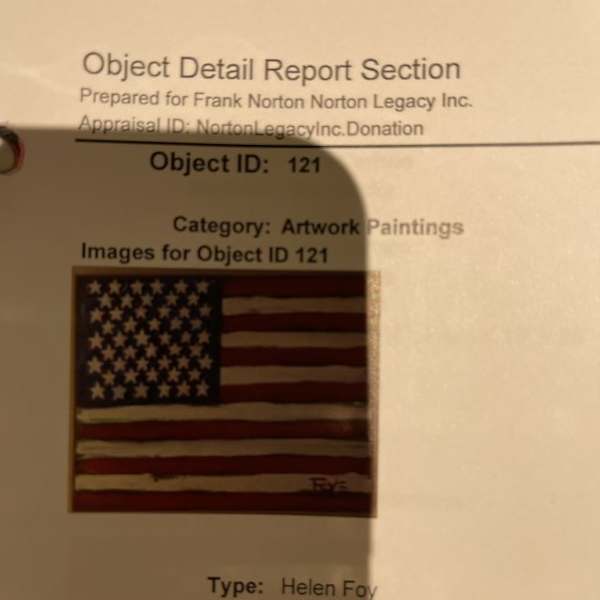 Untitled (American flag) by Helen Foy, Image 1.