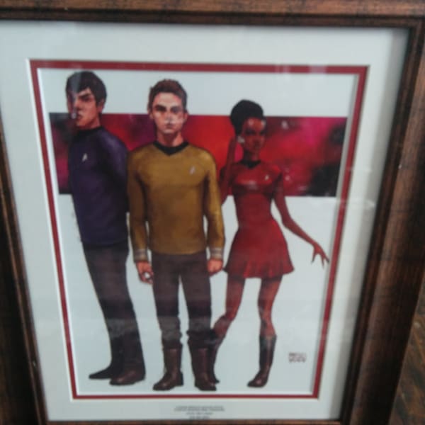 Costume Illustratrion for Spock, Kirk, and Uhura, Star Trek by Brian Valenzuela, Image 1.